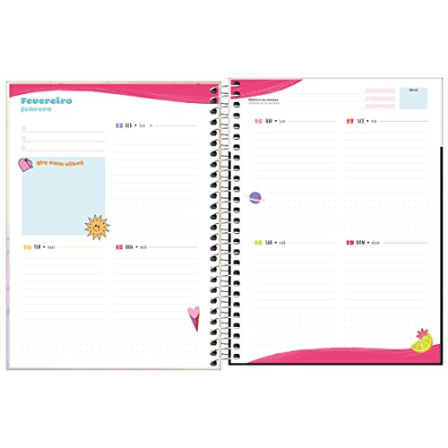 Planner Espiral 17,7 x 24 cm Capricho 2023 - Colorida Normal Is Boring - Tilibra, 622613