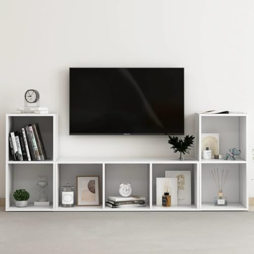 Générique Ensemble de Meubles TV 3 pcs Blanc Bois d'ingénierie,Meubles, Meubles TV,3080015