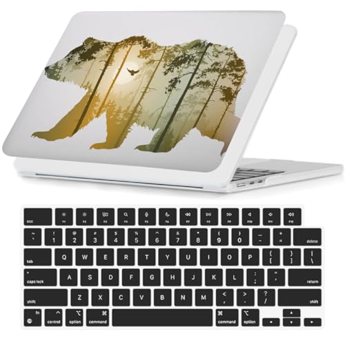 Funda MacBook Pro 13 A1278 carcasa rígida con protector teclado oso 1027