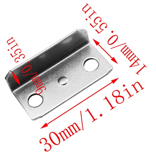 FMHXG 10pcs Angled Drawer Lock Strike Plate for Home Office Cabinet Cupboard Drawer Door Furniture Connector Hardware Fastener - Thumbnail 2