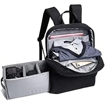 CADeN Camera Backpack Bag with 15.6 Inches Laptop Compartment and Tripod Holders, Waterproof Camera Case for DSLR/SLR Mirrorless Camera Large Capacity, Camera Case Compatible for Canon Sony Nikon