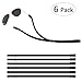 Lelife Adjustable Eyewear Retainer, Universal Fit Rope Eyewear Retainer, Sport Unisex Sunglass Retainer Straps, Set of 6 (Black)