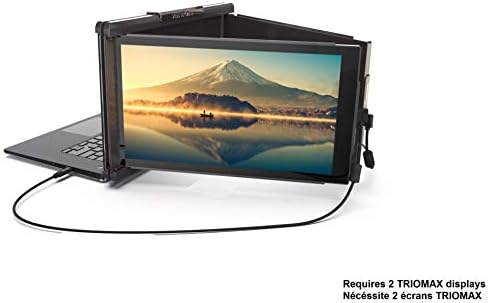 LEXIBOOK x Mobile Pixels -Trio Max 14"" Portable Monitor for Laptops - Full HD IPS 1080P - PC & Mac Compatible - USB A/Type-C - Dual Monitor Display with Rotation Work from Home - TRIOMAX