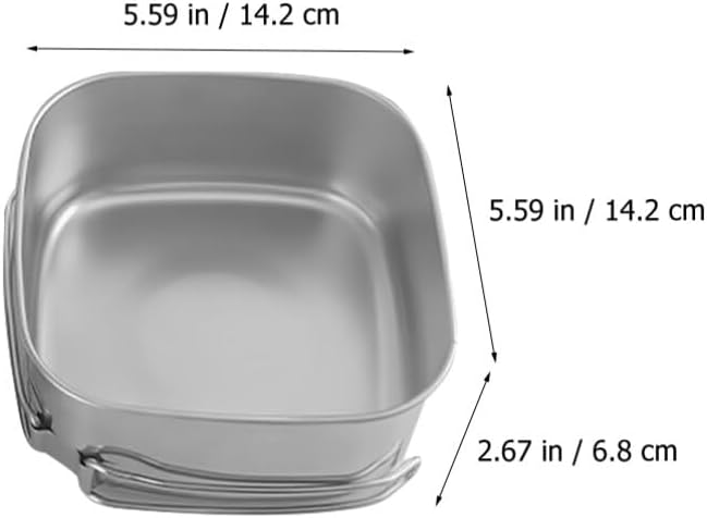 BESPORTBLE Portable Cooking Pot Pan Set Stainless Steel Camping Cookware for Outdoor Cooking Hiking and Camping