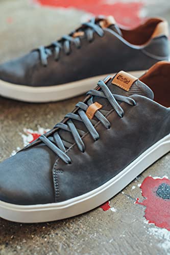 OLUKAI Lae'ahi Li 'Ili Men's Leather Sneakers, Supple Full-Grain Leather Shoes, Drop-in Heel & All Weather Rubber Soles - Image 6