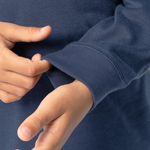 Fruit of the Loom Boys' Long Sleeve Jersey Henley Top and Fleece Pant Sleep Pajama Set4