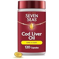 Seven Seas Cod Liver Oil One-A-Day Omega-3 Fish Oil and Vitamin D, 120 Capsules, 4 Months Supply