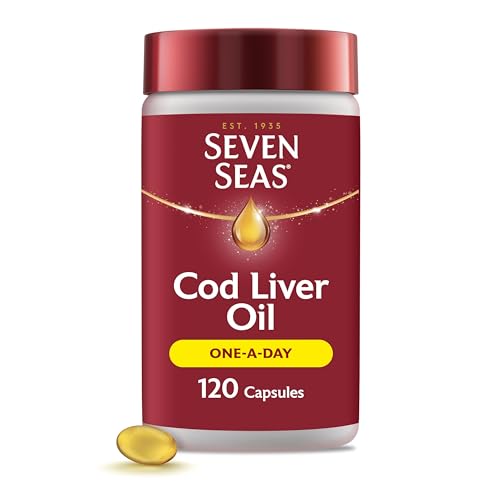 Seven Seas Cod Liver Oil One-A-Day Omega-3 Fish Oil and Vitamin D, 120 Capsules, 4 Months Supply