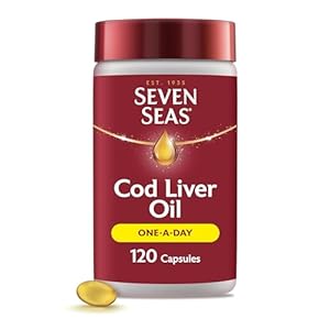 Seven Seas Cod Liver Oil One-A-Day Omega-3 Fish Oil and Vitamin D, 120 Capsules, 4 Months Supply