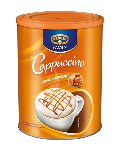 KRÜGER Family Cappuccino Caramel-Krokant Instantkaffee 450g Dose