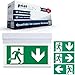 Produktbild LED Notleuchte 2W Aufputz 6000K - Kaltweiß Notausgang Notausgangsleuchte Fluchtwegbeleuchtung Decke Wand inklusive Piktogramme - Pfeil Links Rechts Unten