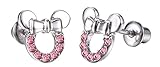 Stainless Steel Pink Mouse Screwback Earrings with Stainless Steel Post