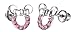 Girls Screwback Pink Earrings, Mouse Cubic Zirconia, Pink Mouse Screw Back Earrings for Girls with Stainless Steel Post