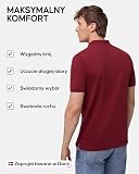 DANISH ENDURANCE Koszulka Polo dla Mężczyzn, 1 lub 2-Pak, Czerwony, XL