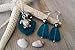 YInahawaii Handmade teal blue sea glass Necklace+Earrings Set, Natural pearl, sea turtle charm, sea glass jewelry (Hawaii Gift Wrapped, Customizable Gift Message)