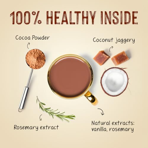 Image of Mevano Hot Chocolate Mix Powder, 200g | Refined SUGAR FREE | All Natural, REAL Cocoa without sugar, sweetened with Coconut Jaggery | Choco powder for Milk, Cold & hot shakes | No Preservatives