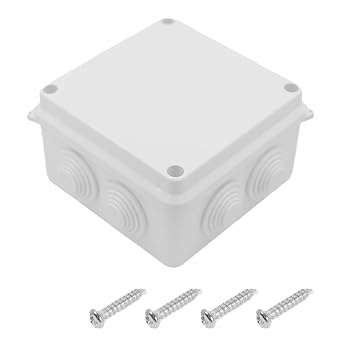 Junction Box Electrical Box Plastic Case ABS IP65 Waterproof Dustproof Durable for Indoor and Outdoor Use Wiring Box 3.9 x 3.9 x 2.8 inches 100 x 100 x 70 mm 1 piece