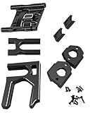RCMYou Aluminum Center Diff Mount/Differential Cover Mount/Sliding Motor Mount Upgrades Part for 1/8 Typhon/Kraton/Notorious/Outcast/Talion 6S BLX,1/7 Mojave 6S BLX/Limitless,Black