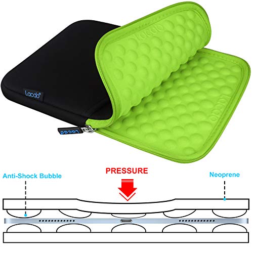 iPad Mini 7 Sleeve, iPad Mini Case Bag, Lacdo Shockproof Tablet Sleeve Case for iPad Mini 7,6,5,4,3,2 / Samsung Galaxy Tab A7 Lite 8.7" /Tab A 8.0" Protective iPad mini Sleeves Tablet Bag, Green/Black by Lacdo - Used condition - Image 2