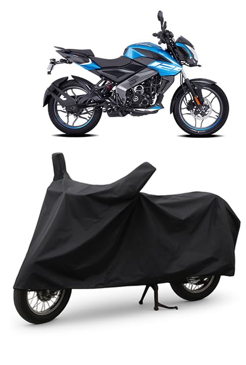 Image of DAXO Waterproof Bike Cover for Bajaj Pulsar NS 125 | All Weather Protection from Rain, Dust, UV Rays & Scratches with Mirror Pockets & Buckle Belt | NS 125 Bike Cover