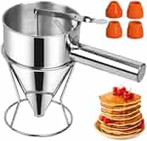 Imbuto Dosatore Per Pastella In Acciaio Inox 1200ml - Per Pancake, Waffle, Dessert - Foto 4