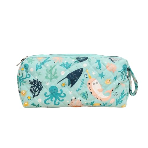Image of Travel Organizer | Multipurpose All-in-One Compact Durable, Lightweight, Waterproof, Bag | Travel Friendly Pouch | Ideal for Stationary, Medicines, Accessory (Sea &Ocean Print)