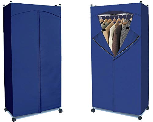 ClarUSA Portable Wardrobe Closet (72-75Hx36Wx18D) w/Premium Cotton Canvas/Duck Cover (Royal Blue)