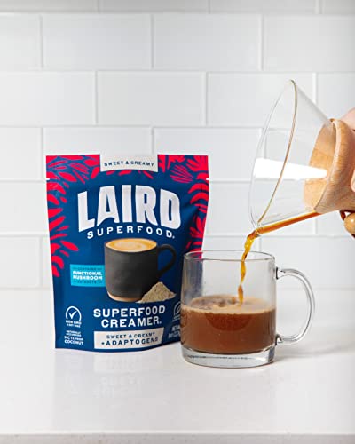 Laird Superfood Non-Dairy Coconut Powder Creamer - Sweet & Creamy + Adaptogens - Superfood Creamer With Functional Mushrooms - Non-Gmo, Vegan, 8 Oz. Bag, Pack Of 1 #TOP4