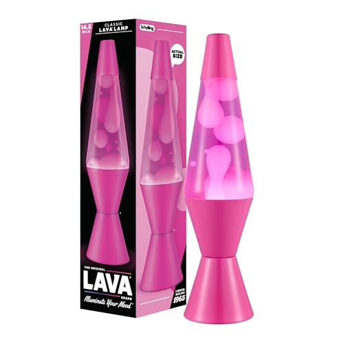 Lava The Original Lamp - New 14.5' Wild Pink – Classic Liquid Motion Lamp - White Wax and Pink Liquid - Item #2361 (Amazon Exclusive)