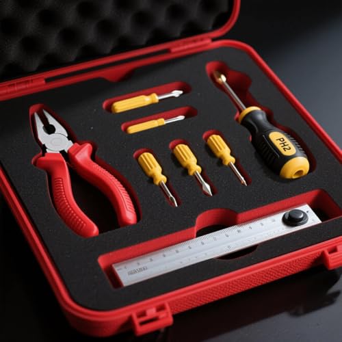 Tool Box Foam Organizer 16 x 12 x 1.5 Inch, 4 PCS Cuttable Polyurethane Craft Foam Sheets Tool Chest Drawer Thick Liner - Thumbnail 6
