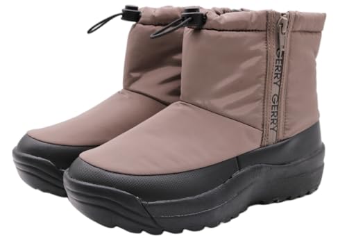 スノーブーツ 長靴 防水 防寒 ファー 滑らない スパイク付き Anywalk メンズ 防寒ブーツ スノーブーツ ファスナー 防水 (接地面より