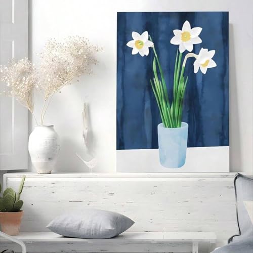 Jonquilles en vase affiche minimaliste toile 30x45cm - 5