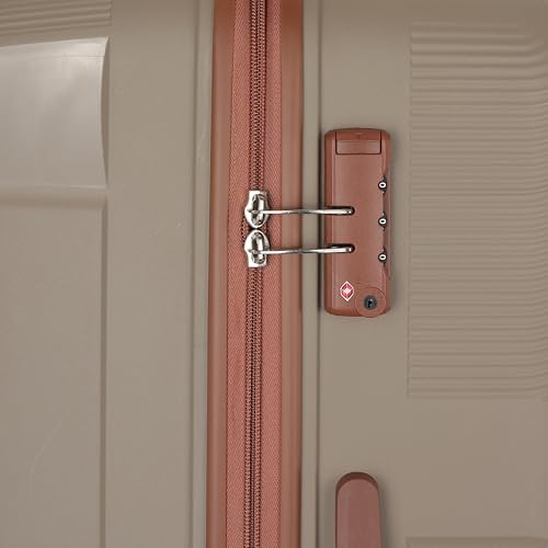 Image of Kamiliant Polypropylene KAM Double 8 Spinner Wheels Hard Shell Suitcase Falcon DLX SP55TSA Beige,Small, 55 Cm