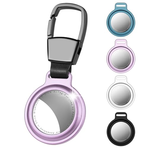AXFEE Airtag Case, Schutzhülle Magnetisch, GPS Anti-Lost Anhänger Zubehör, Schutz Hülle Schlüsselanhänger für Airtag Hülle, Metall AirTag Schutzhülle für Schlüssel Gepäck Brieftasche Haustierortung