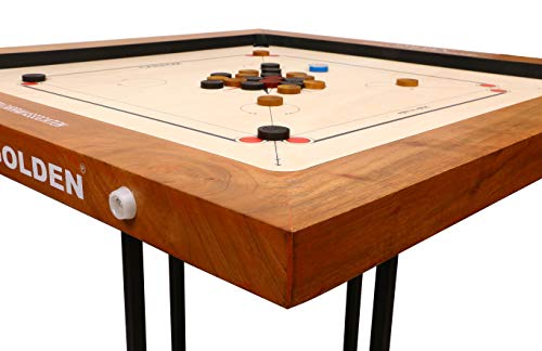 Kd Golden Vintage Carrom Board Game Board Champion Bulldog & Jumbo With Coin, Striker & Cover, Aicf Approved Used In National & International Tournament (20Mm, Champion) #TOP4