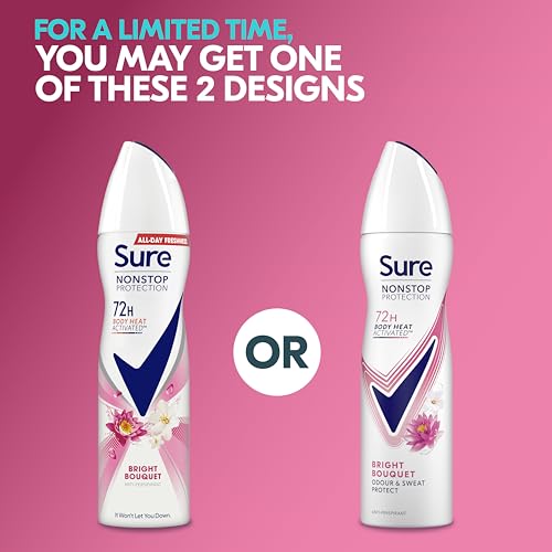 Sure Anti-Perspirant Deodorant Aerosol Bright Bouquet Nonstop Protection 150 ml - Image 3