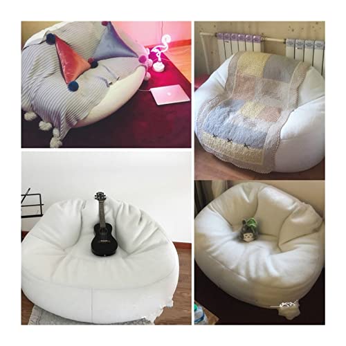 Kuaoxk Mini Bean Bag Chair It Was Only A Cover,（No Filling） Chair Quality Lamb Wool Fur Sofas Faux Fur Sofa Living Room Sofa Bed Large Bean Bag Chairs Cover (Color : Leather Pink, Size : Cover) #TOP5