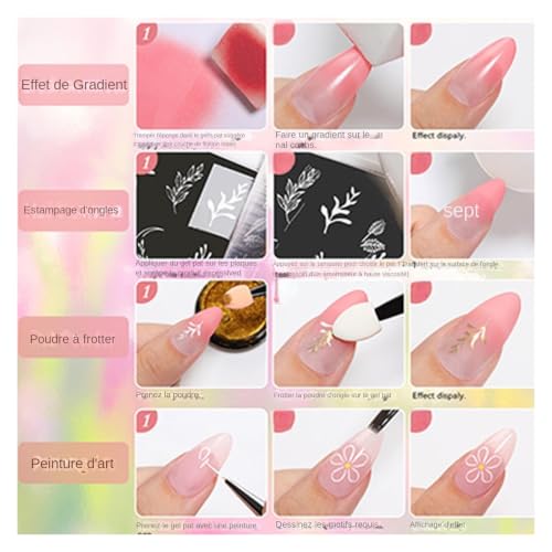 16 kolorów Nail Art Palette Gel Paint Mixing Tray Manicure Tool
