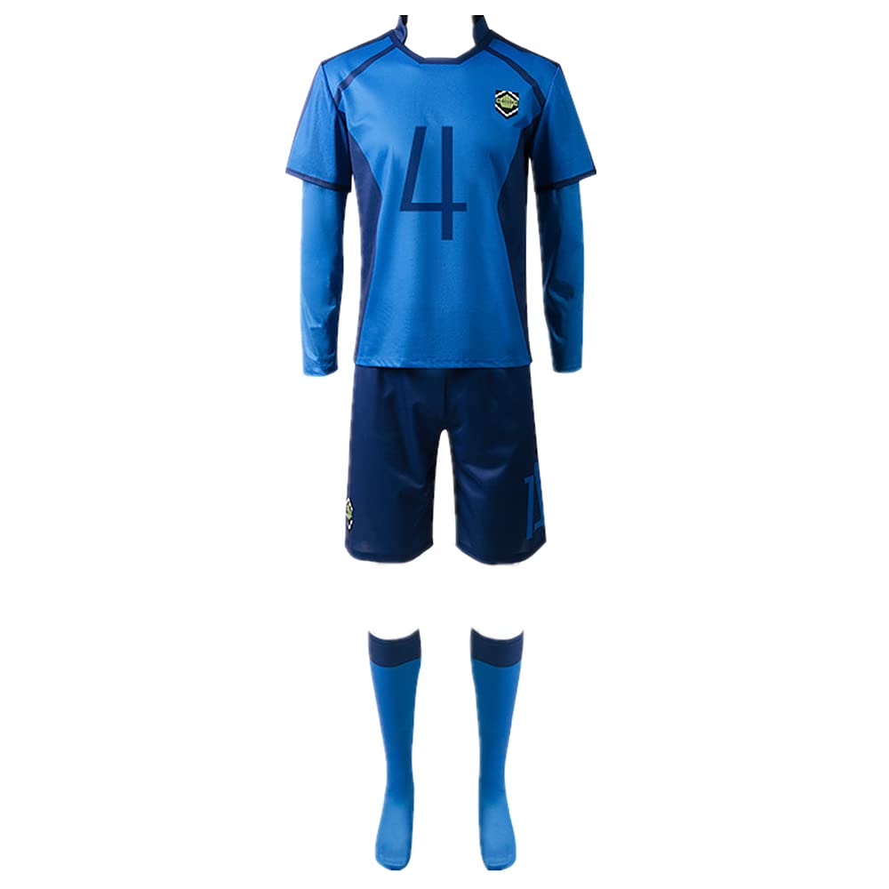 Anime Manga Blue Lock Cosplay Chigiri Hyoma Sportbekleidung, Anzüge, Unisex, Sportkostüm für Cosplay