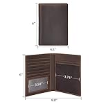 Polare Luxury RFID Blocking Leather Passport Holder Travel Wallet For Men and Women (Dark Brown) - Image 3