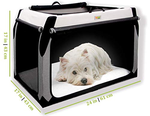 Caixote dobrável macio para cães da DogGoods - canil interno/externo, dobrável para acampamento, car
