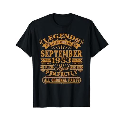Las Leyendas Nacen En Septiembre 1953 Regalo Hombre 71 Años Camiseta