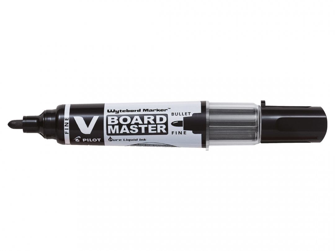 Pilot 386718 Whiteboard Marker Bullet Tip V Board Master – Black