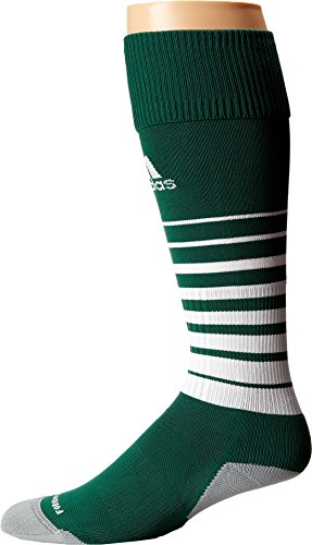 adidas Unisex Team Speed Soccer OTC Sock (1-Pair), Forest/White, 9-13