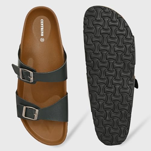 Image of Centrino Women's Berkin-Style Slip-On Sandals | Open Toe Design | Soft PU Footbed | Lightweight & Comfortable | Arch Support | On-Grip Sole | Casual Outdoor Wear (9223)