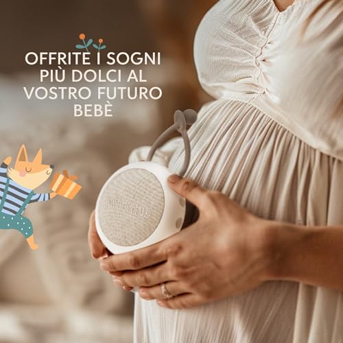 Sweety Fox Rumori Bianchi per Neonato - Bianco - Ninna Nanna per Bambini, Luce Notturna e Suoni Bianchi per Neonati, 15 Suoni, Ricaricabile USB - 5