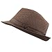 THE HAT DEPOT 200G1015 Classic Cool Soft Mesh Fedora Hat (L/XL, Brown)