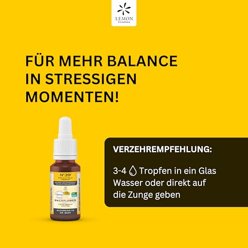 Original Bachblüten Notfall Tropfen N°39 von Lemon Pharma, Bio und Vegan, 10 ml