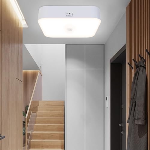 Plafonnier avec détecteur de mouvement lampe rechargeable moderne cellier