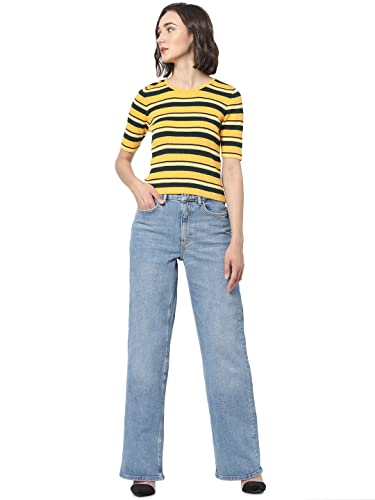 ONLY Femme Onljuicy Hw Wide Leg Rea365 Noos Jean À Jambes Larges, Medium Blue Denim, 30 EU